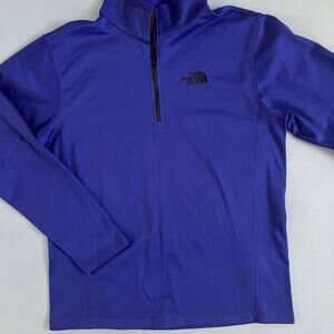 The North Face Glacier Quarter Zip Fleece Royal Blue Outdoor Hiking Pullover